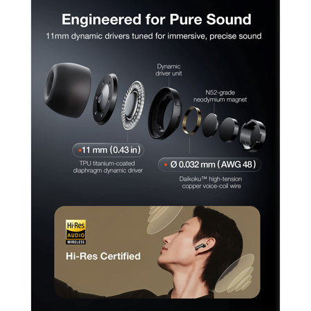 viaim RecDot Wireless Smart ANC Earbuds, AI Voice Recorder