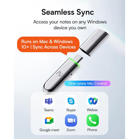 viaim NoteKit AI Computer Meeting Assistant Voice Recorder with