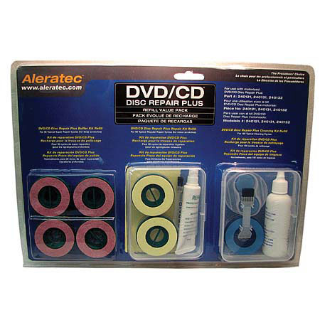 Aleratec DVD / CD Disc Repair Plus Refill Value Pack