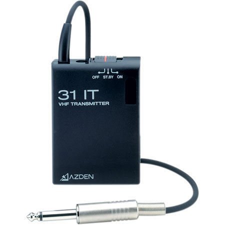 Azden 31it Instrument Transmitter with 1/4" cable for guitars and bass #31IT