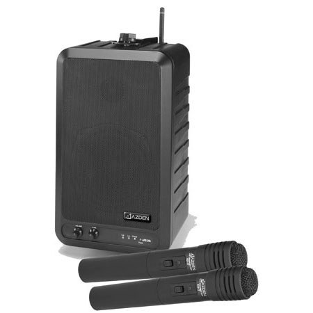 Azden APS 25b-UH2 Battery-Powered 20W 2-Way Speaker Sys