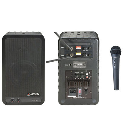 Azden APS 25b-VH1 Battery-Powered 20W 2-Way Speaker Sys