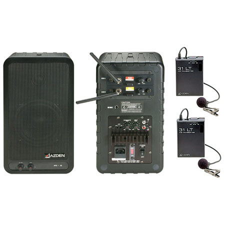 Azden APS 25b-VL2 Battery-Powered 20W 2-Way Speaker Sys
