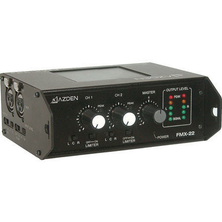 Azden FMX-22 2-Channel Portable Field Mixer with 2