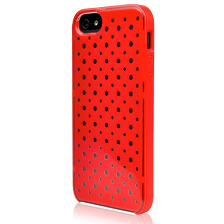 Contour Design Forge Case for iPhone 5, Clear/Red