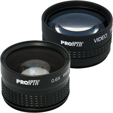 Adorama Tele / Wide Lens Set for Compact Camcorders with a 37mm Mounting Thread.