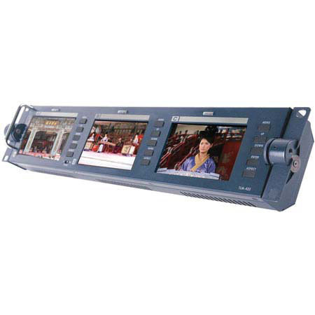 Datavideo TLM-433 19" Rackmountable Bank of Three 4.5" LCD Monitors, 480 x 234 Resolution