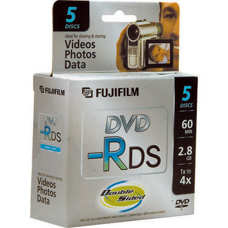 Fujifilm Mini 8cm, 60Min, 2.8GB, 4x, DVD-R Disc, 5 Pack