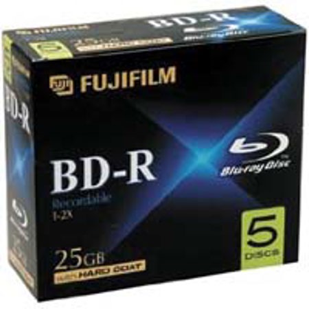 Fujifilm BD-R Write Once Blu Ray, 1-2x, 5 Disc Pack