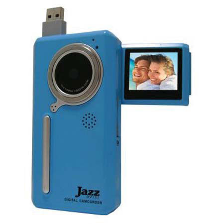 Jazz DV151 Flip Style, BLUE Ultra Slim 60 Minute Camcorder with 1.5" LCD Screen, 4x Digital Zoom