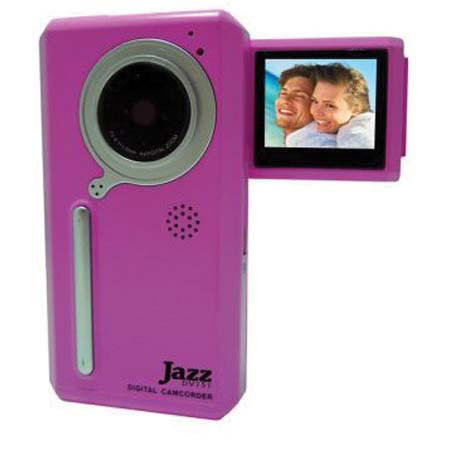 Jazz DV151 Flip Style, PINK Ultra Slim 60 Minute Camcorder with 1.5" LCD Screen, 4x Digital Zoom
