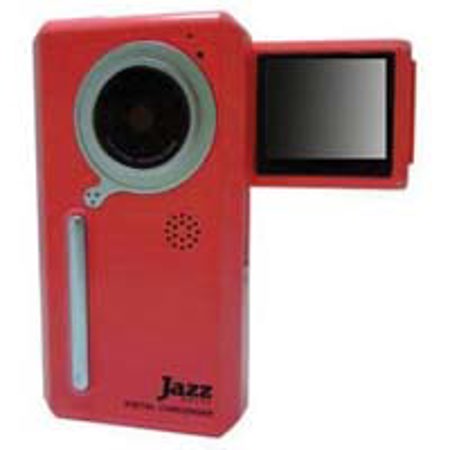 Jazz DV151 Flip Style, RED Ultra Slim 60 Minute Camcorder with 1.5" LCD Screen, 4x Digital Zoom