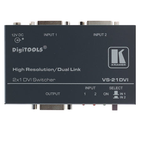 Kramer VS-21DVI 2x1 Dual Link DVI-D Video Switcher