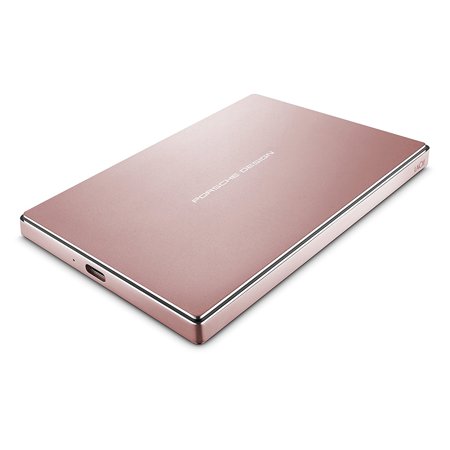 LaCie 2TB USB 3.0 Type-C Porsche Design Mobile Drive, Rose Gold