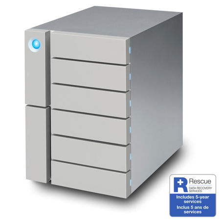 LaCie 6big 6-Bay RAID Storage Array with 84TB (6x 14TB) HDD, 2x Thunderbolt 3
