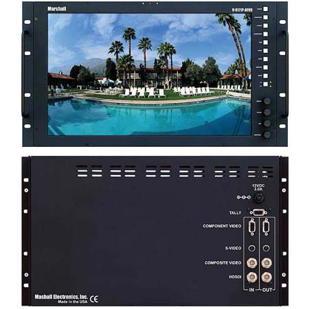 Marshall Electronics Marshall V-R171P-AFHD, 17" NTSC/PAL Auto-Switch LCD Monitor with Rack Mount