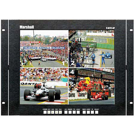 Marshall VR171P4A 17" Rack Mountable LCD Monitor with Built-in Quad Splitter and Sequential Switcher