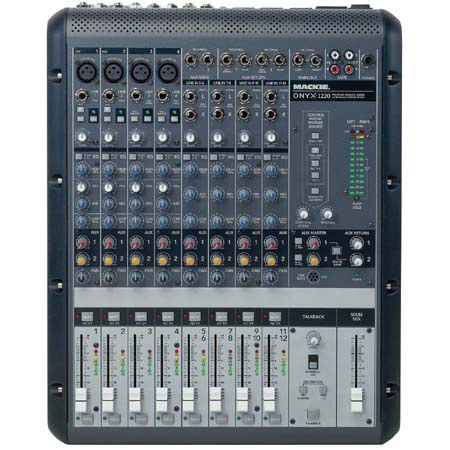 Mackie Onyx 1220 Premium 12 Channel Analog Audio Mixer with 24-Bit / 96kHz FireWire I/O Option