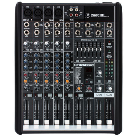 Mackie ProFX8 8-Channel Compact Effects Mixer with