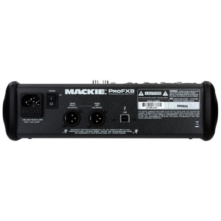 Mackie ProFX8 8-Channel Compact Effects Mixer with USB I/O - Refurbished
