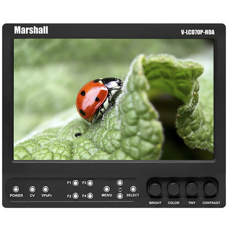Marshall V-LCD70P-HDA 7"On Camera Monitor,No Battery Mt