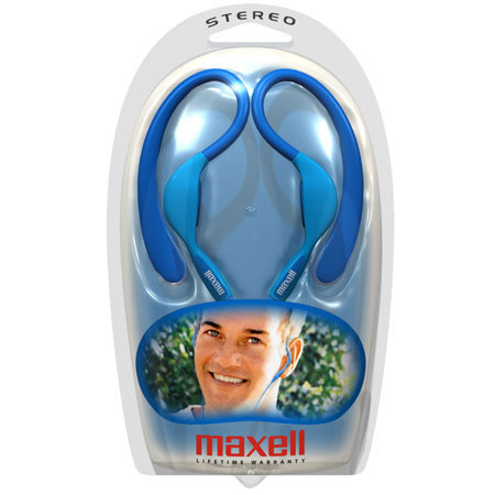 Maxell EH-130 Stereo Ear Hooks, Blue