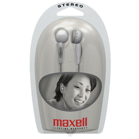 Maxell EB-125 Stereo Earbuds, Black