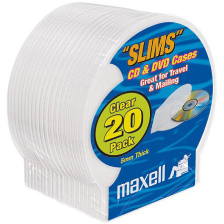 Maxell Disc Cases-Shells 20Pak Clear 5 mm