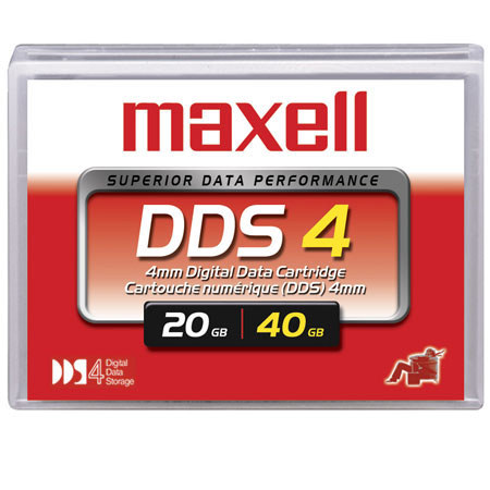 Maxell HS-4/150s 4mm DAT DDS-4 Data Tape Cartridge, 20/40GB Capacity