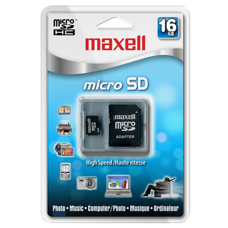 Maxell 16GB Micro SD Class 4 Flash Memory Card