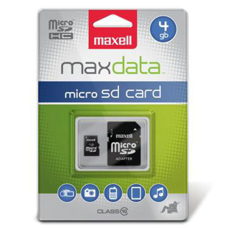 Maxell 4GB MicroSDHC Class 10 Flash Memory Card