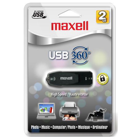 Maxell 2GB 360deg. USB 2.0 Flash Drive