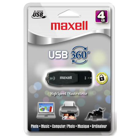 Maxell 4GB 360deg. USB 2.0 Flash Drive