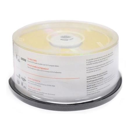Maxell Max Data CD-R 80 32x Music Gold for Audio Recording, Spindle Pack of 30