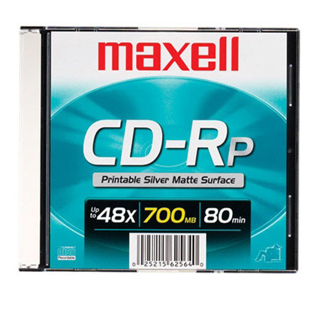 Maxell CD-RP 700MB Write Once Silver Matte Inkjet Recordable Disc