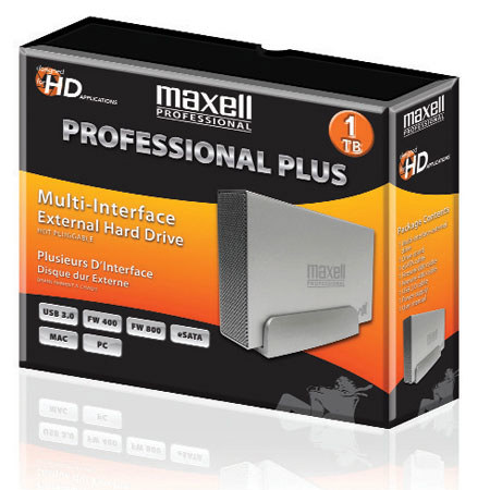 Maxell Professional Plus 1TB Multi-Interface External Hard Drive