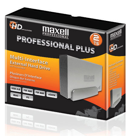 Maxell Professional Plus 2TB Multi-Interface External Hard Drive