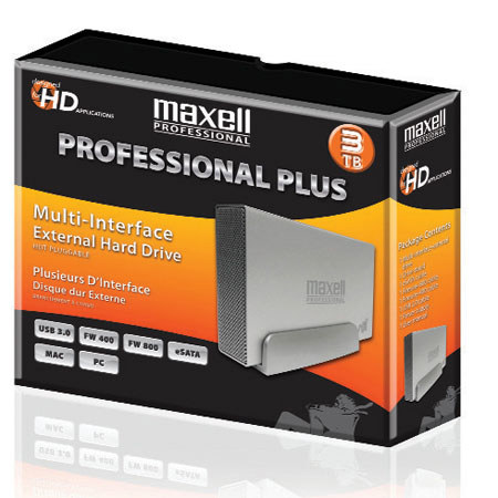 Maxell Professional Plus 3TB Multi-Interface External Hard Drive