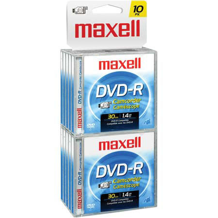 Maxell 8cm Write-Once DVD-R Removable Disc for DVD Camcorders 10 pack