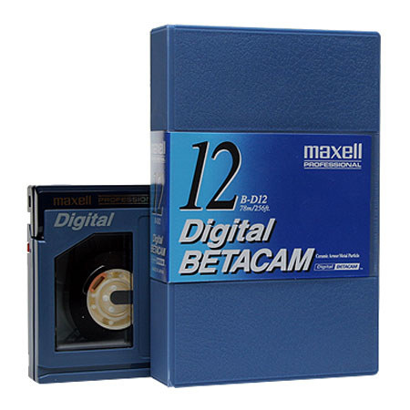 Maxell BD-12 Digital Betacam Video Tape, 12 min, Small