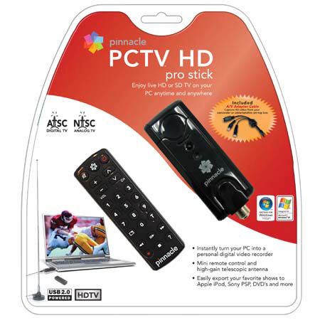 Pinnacle PCTV HD Pro Stick,ATSC/NTSC TV & DVR Tuner