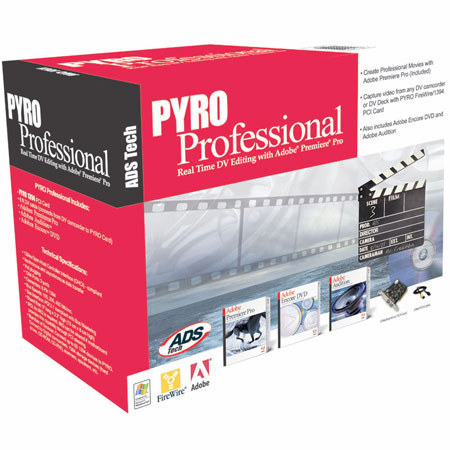 ADS Tech Pyro Professional Audio & Video Editing and DVD Authoring Solution with Premiere Pro, Audtion and Encore DVD, Versions 1.5, for Windows