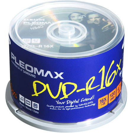 Samsung DVD-R, 16x Media, 50 Pack On Spindle