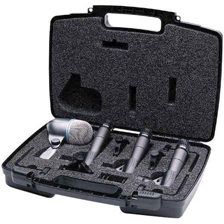 Shure DMK57-52 Drum Mic Kit - Wired Drum Microphone Kit with Four Microphones