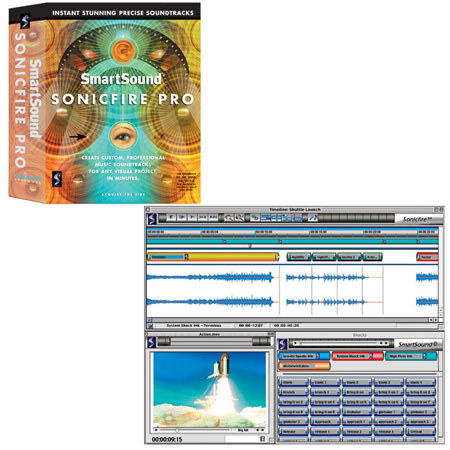 Smartsound Sonicfire Pro Software Upgrade to Premiere, for Windows, with Dimensions CD & Edge Vol. 1: Techno/Dance # SFPW3OEM