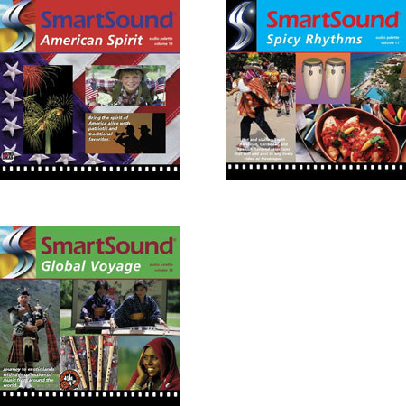 Smartsound Travel 3 Pack, 3 Most Popular 44k Palettes for Travel, Global Voyage - Spicy Rhythms - American Spirit #AP3TR