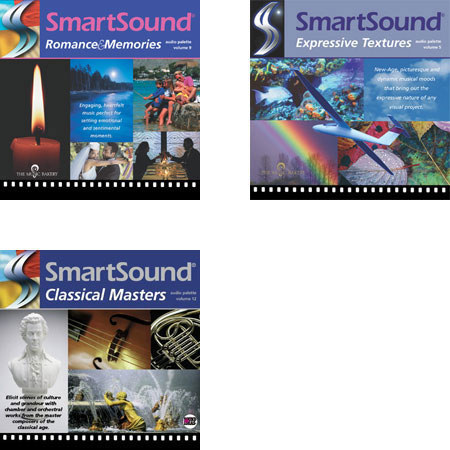 Smartsound Wedding 3 Pack, 3 Most Popular 44k Palettes for Weddings, Romance & Memories - Classical Masters - Expressive Textures #AP3WV