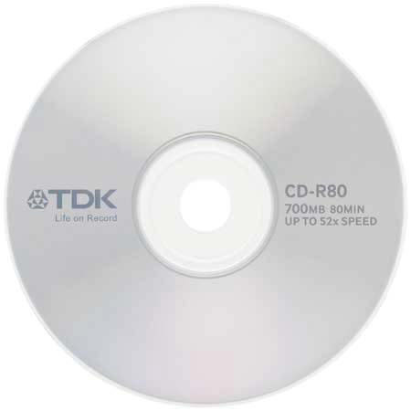 TDK CD-R 52x Recordable Media, 30 Pack on a Spindle.