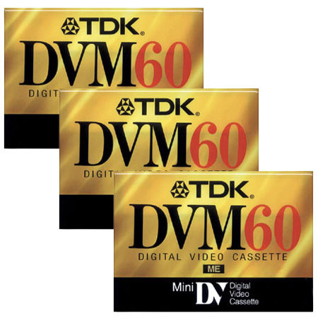 TDK DVM60 Mini DV Tape (60) 3 Pack