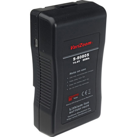 VariZoom 88Wh 14.4V Lithium-Ion Rechargeable Battery with 3-Stud Mount, 4-Level LED.